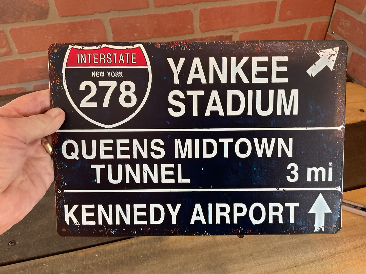 Vintage Patina Style 12"x8" I278 Yankee Stadium Road Sign a Great Gift!
