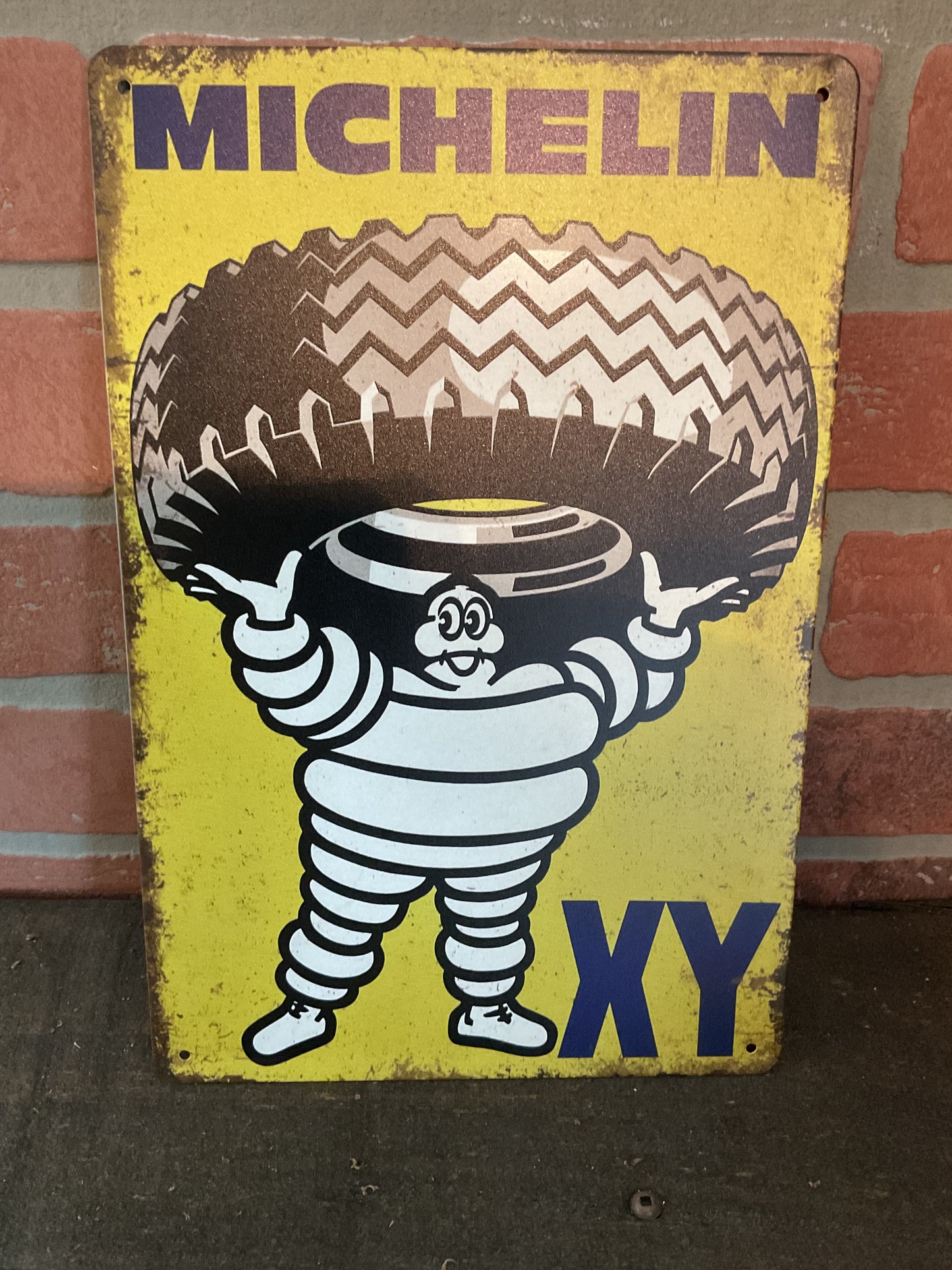 8"x 12" Rustic Style Michelin XY Tires Advertising Sign Makes a Great Gift!