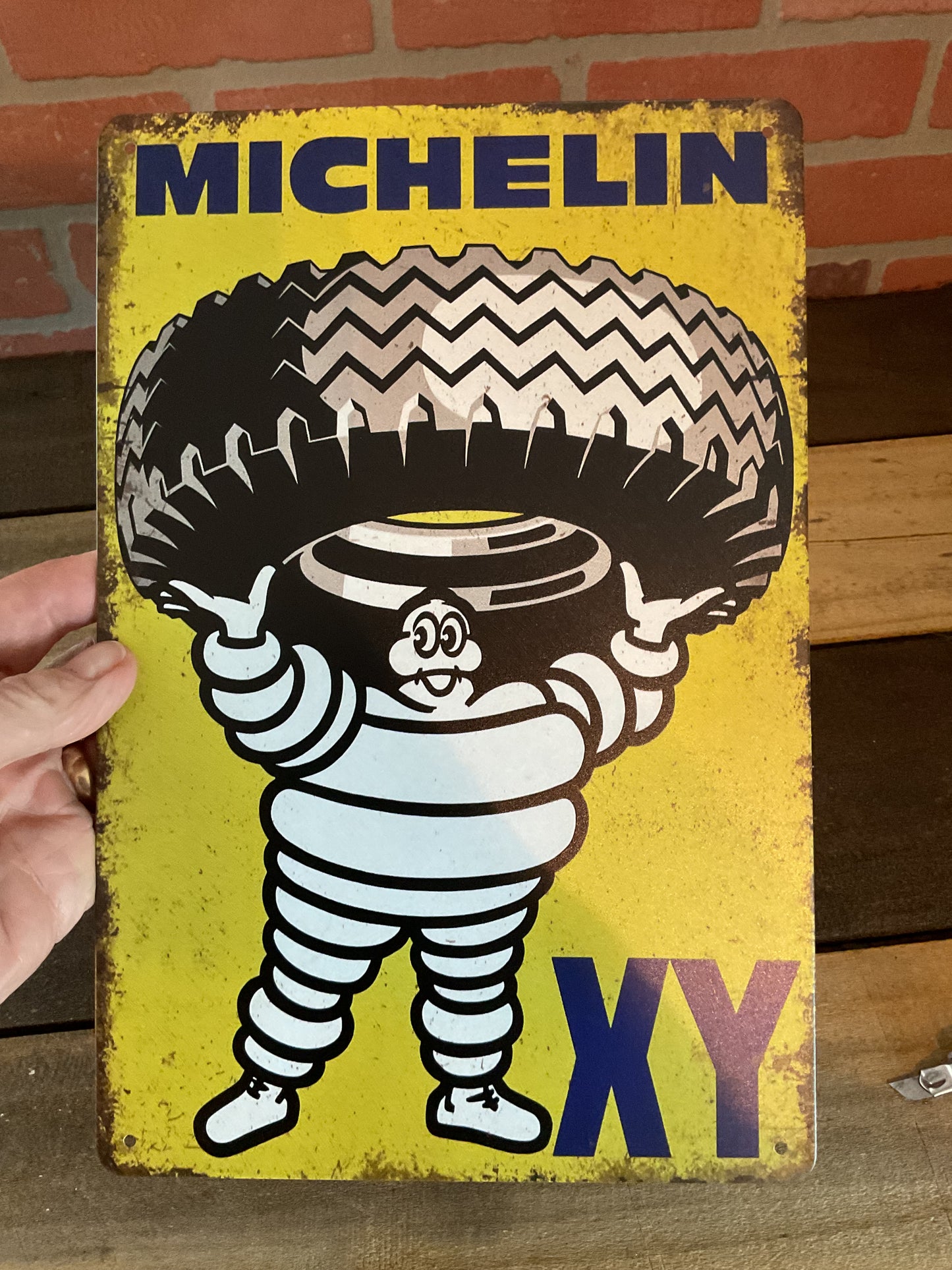 8"x 12" Rustic Style Michelin XY Tires Advertising Sign Makes a Great Gift!