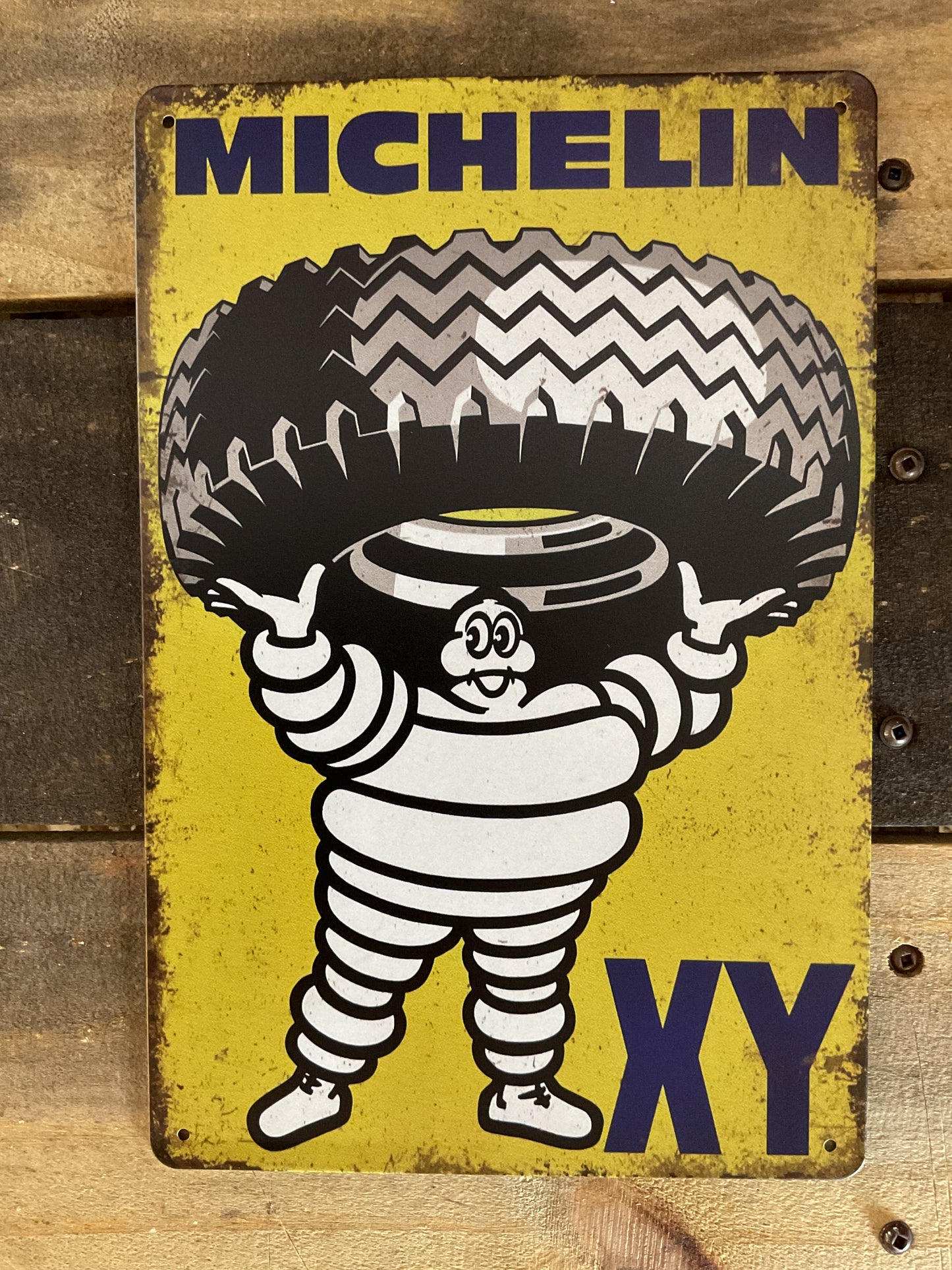 8"x 12" Rustic Style Michelin XY Tires Advertising Sign Makes a Great Gift!