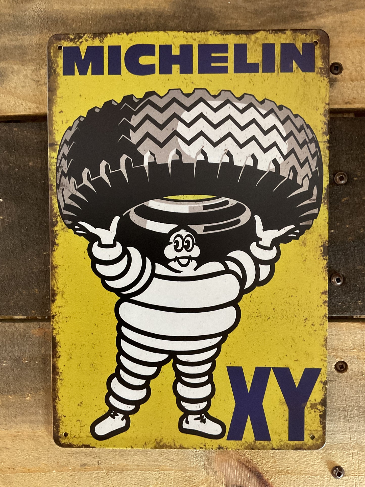 8"x 12" Rustic Style Michelin XY Tires Advertising Sign Makes a Great Gift!