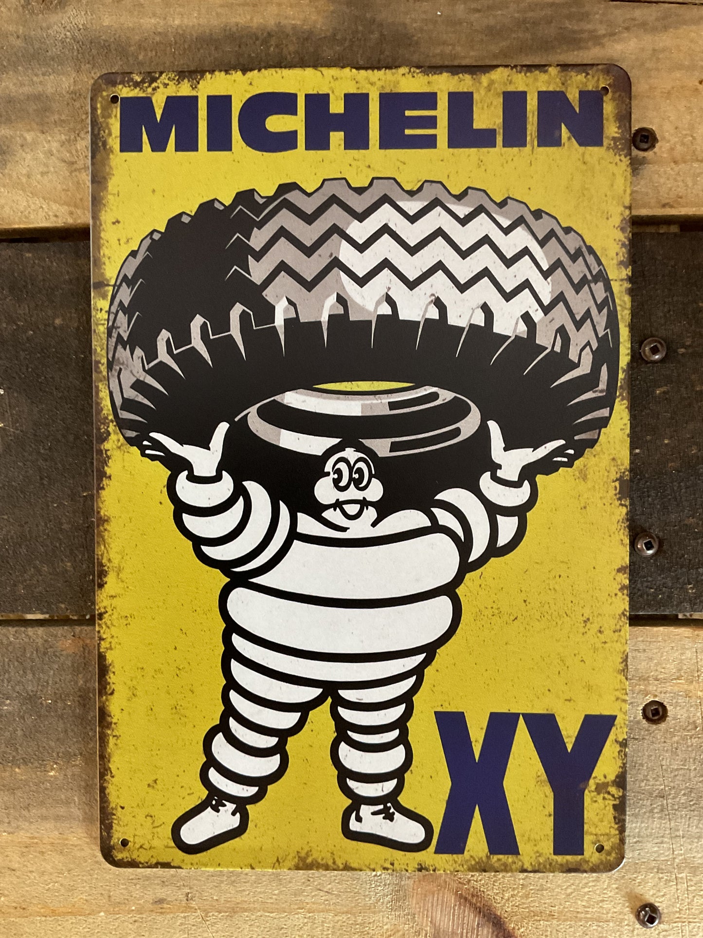 8"x 12" Rustic Style Michelin XY Tires Advertising Sign Makes a Great Gift!