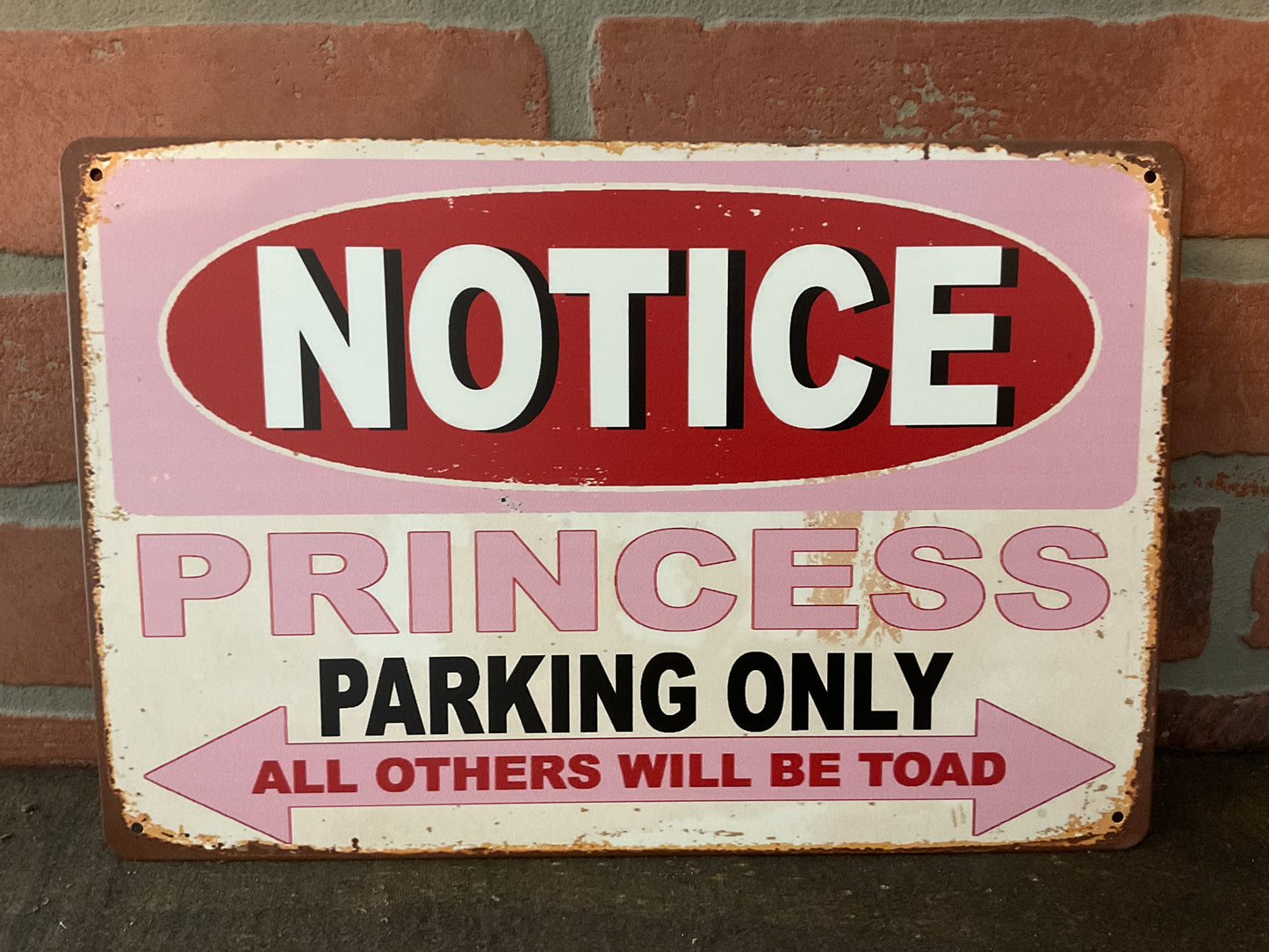 12"x8" Pink Two Tone "Princess Only Parking" Sign...Makes a Great Gift!