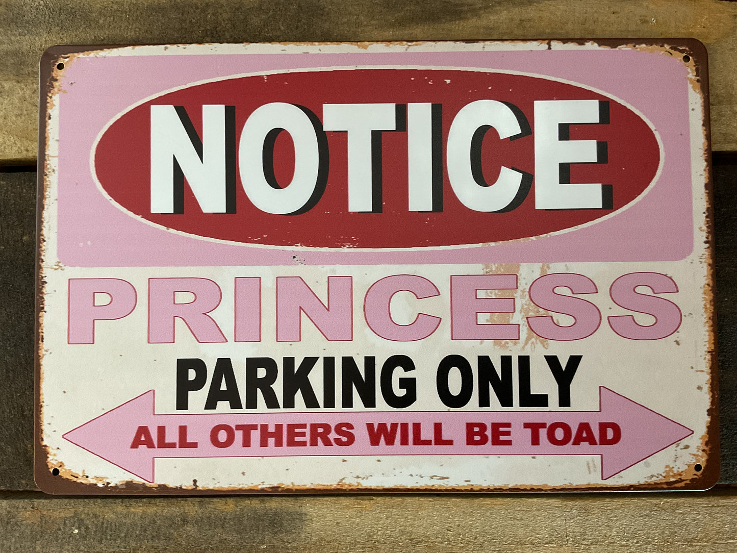 12"x8" Pink Two Tone "Princess Only Parking" Sign...Makes a Great Gift!