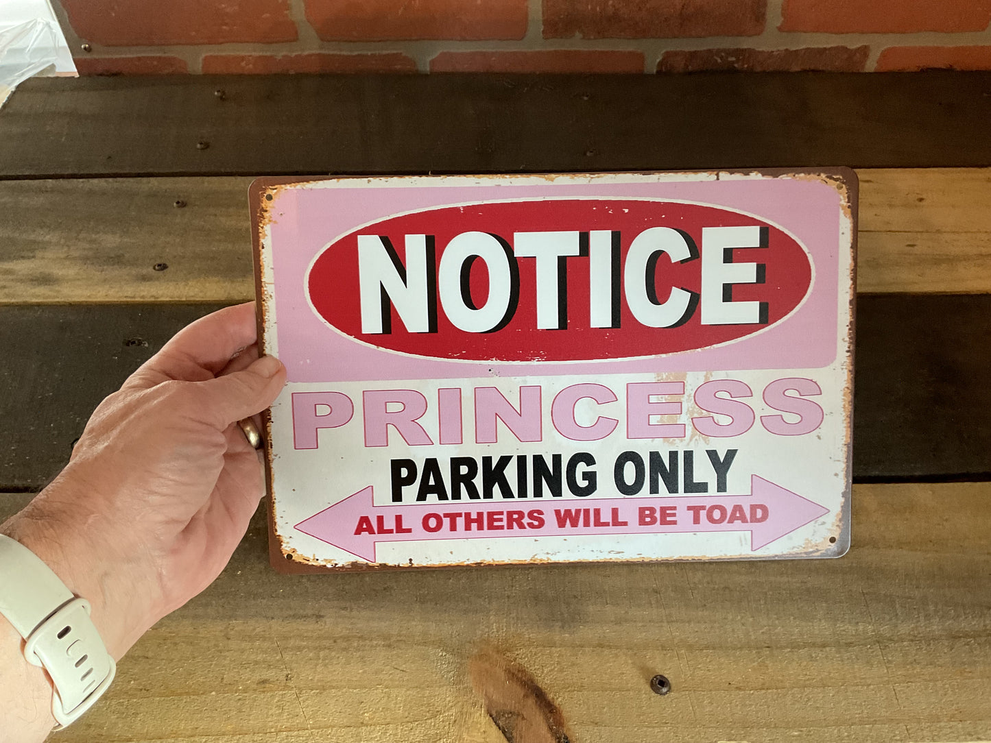 12"x8" Pink Two Tone "Princess Only Parking" Sign...Makes a Great Gift!
