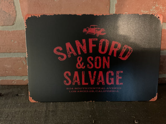 Vintage Patina Style 12"x8" "Sanford and Son Salvage" Sign Makes a Great Gift!