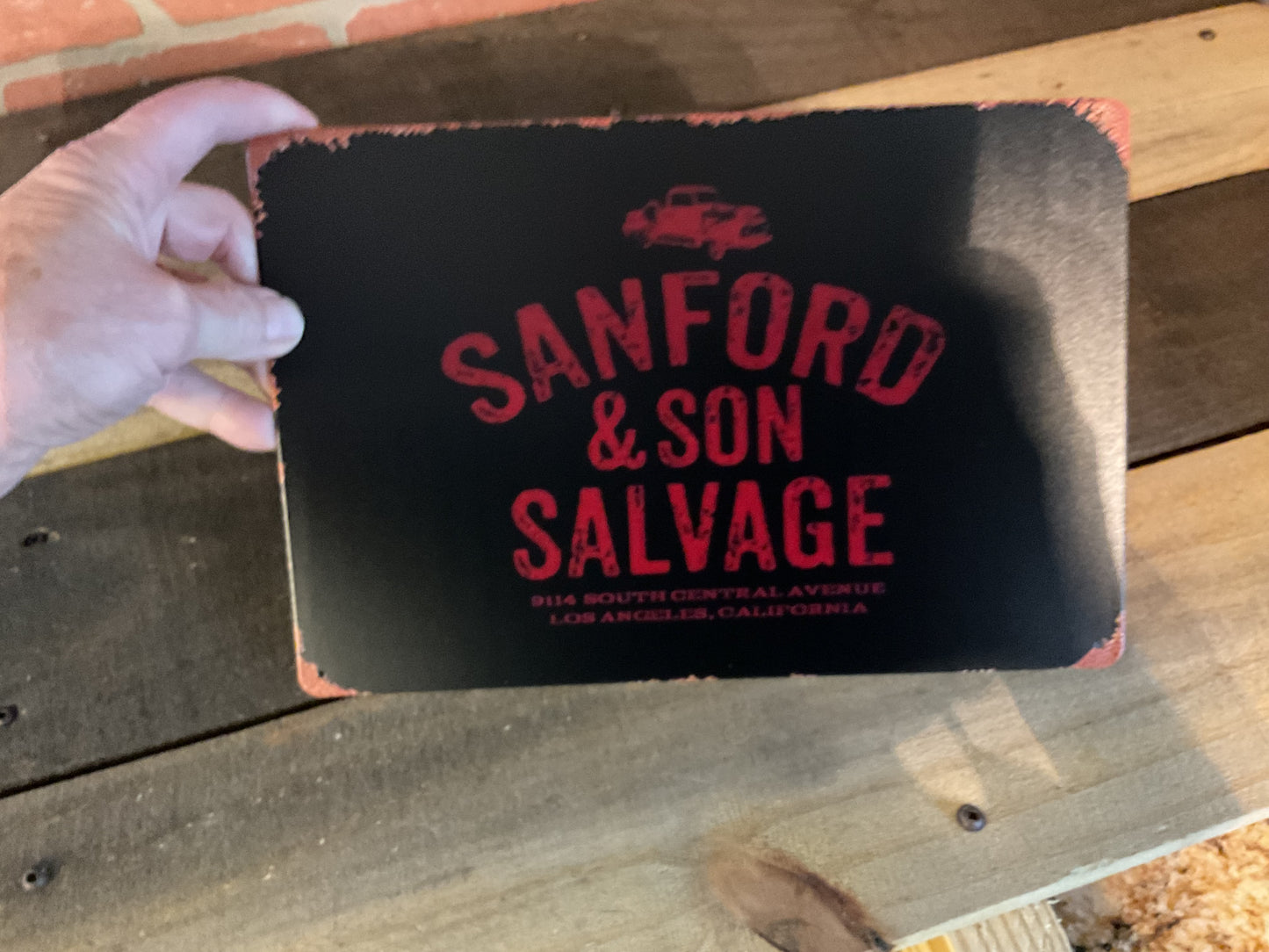 Vintage Patina Style 12"x8" "Sanford and Son Salvage" Sign Makes a Great Gift!