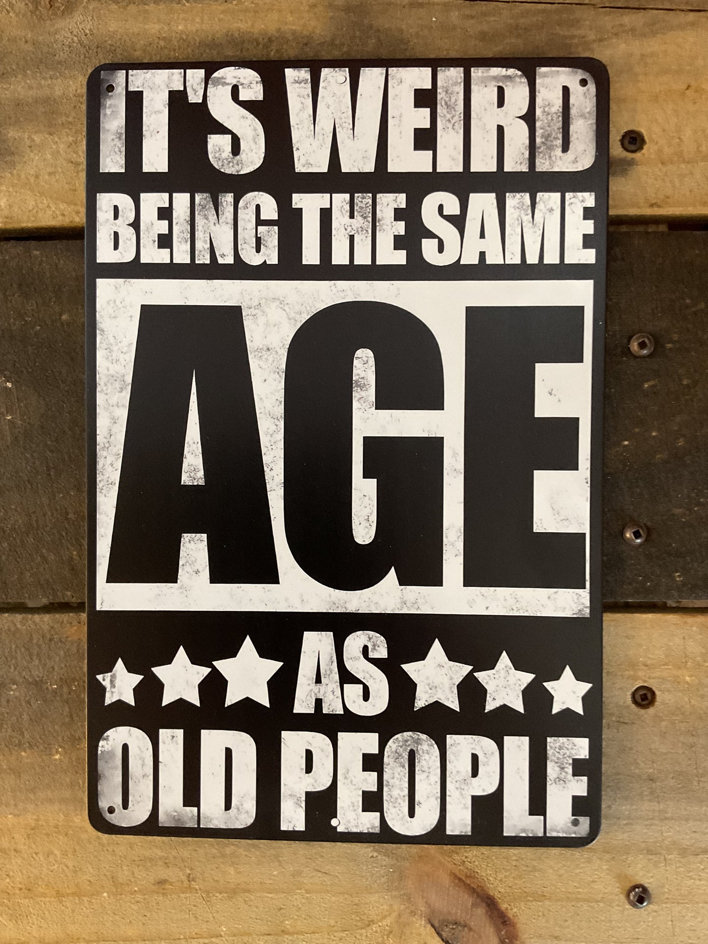8"x12" Retro Patina Style "We Offer 3 Kinds of Service" Sign. Makes a Great Gift