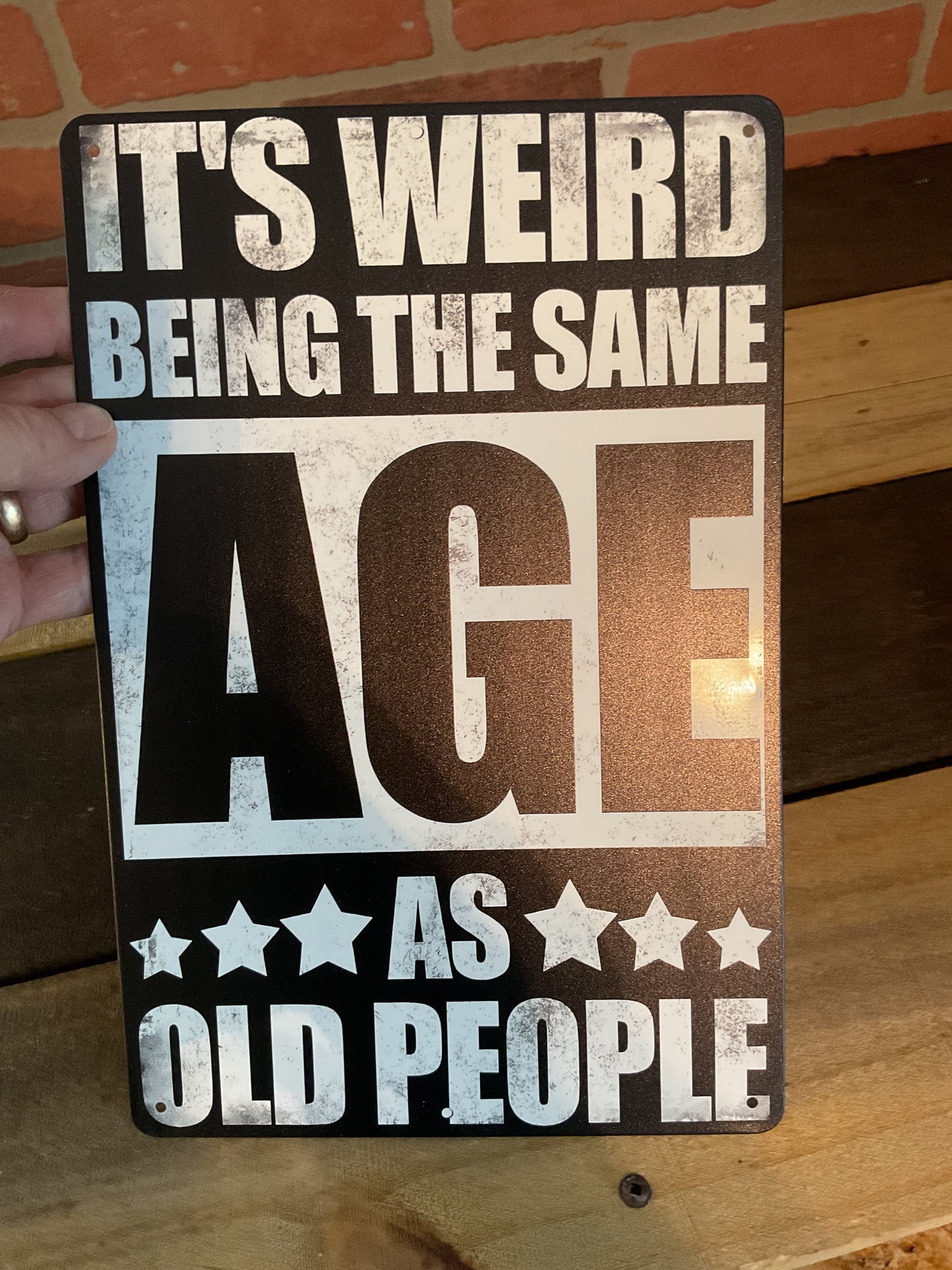8"x12" Retro Patina Style "We Offer 3 Kinds of Service" Sign. Makes a Great Gift
