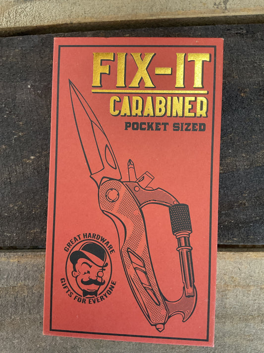 "Fix-it" Brand Carabiner Multi-tool Great for Campers, Hikers, DIY's Great Gift