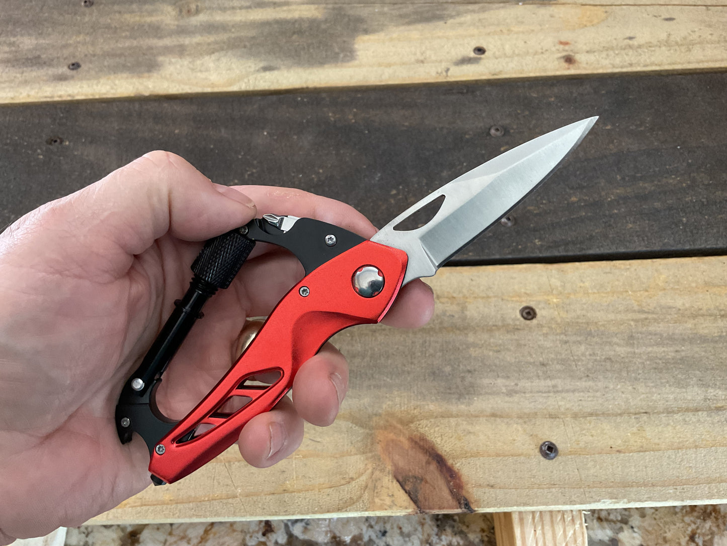 "Fix-it" Brand Carabiner Multi-tool Great for Campers, Hikers, DIY's Great Gift