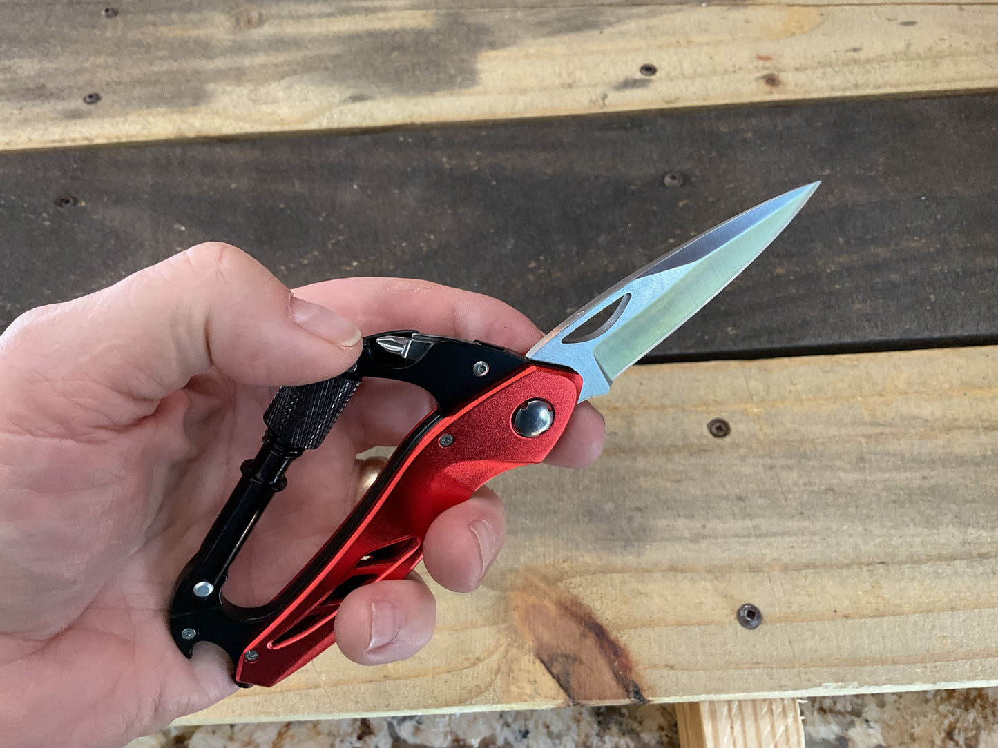 "Fix-it" Brand Carabiner Multi-tool Great for Campers, Hikers, DIY's Great Gift