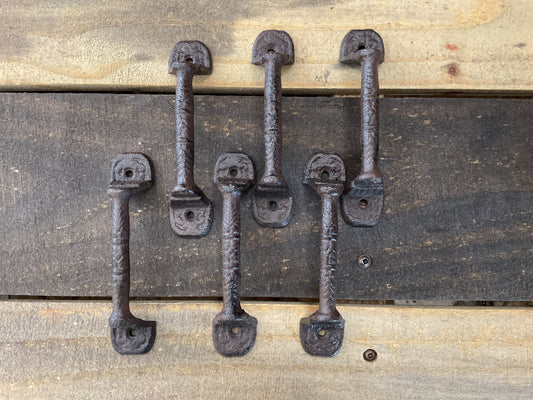 Vintage Style Cast Iron Rustic Brown Gate/ Drawer Pulls