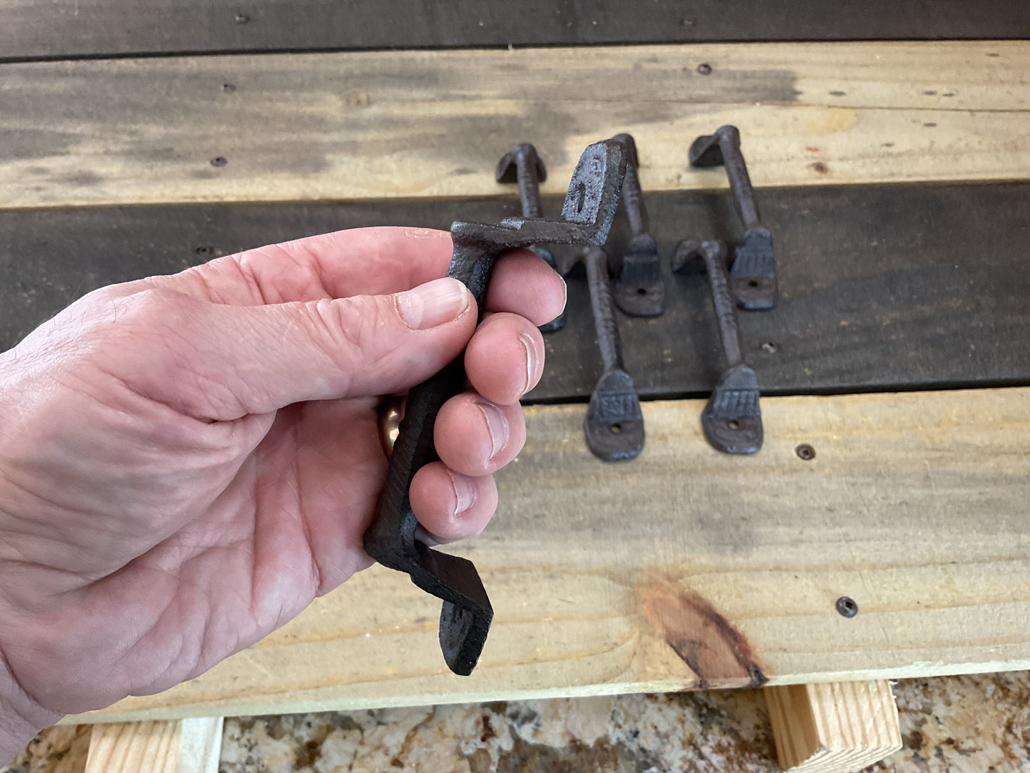 Vintage Style Cast Iron Rustic Brown Gate/ Drawer Pulls