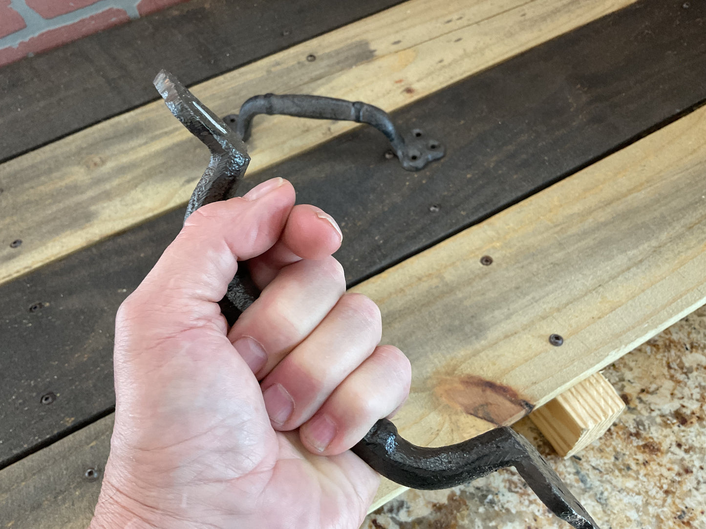 Set of 2 Large (8.5") Heavy Duty Strong Rustic Cast Iron Barn Pulls w/ Screws