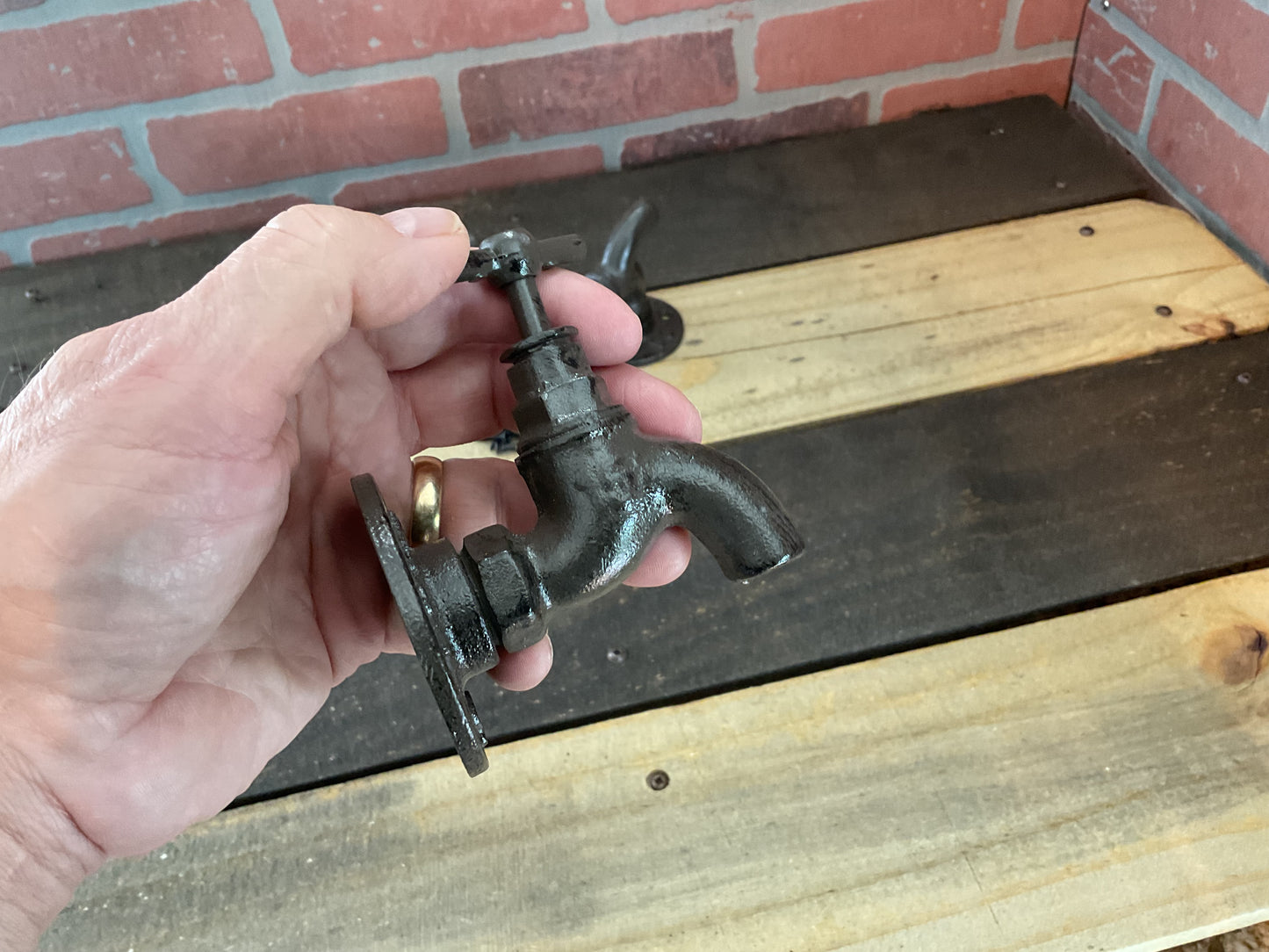 Set of 3 Cast Iron Faucet Style Home Decor Pulls