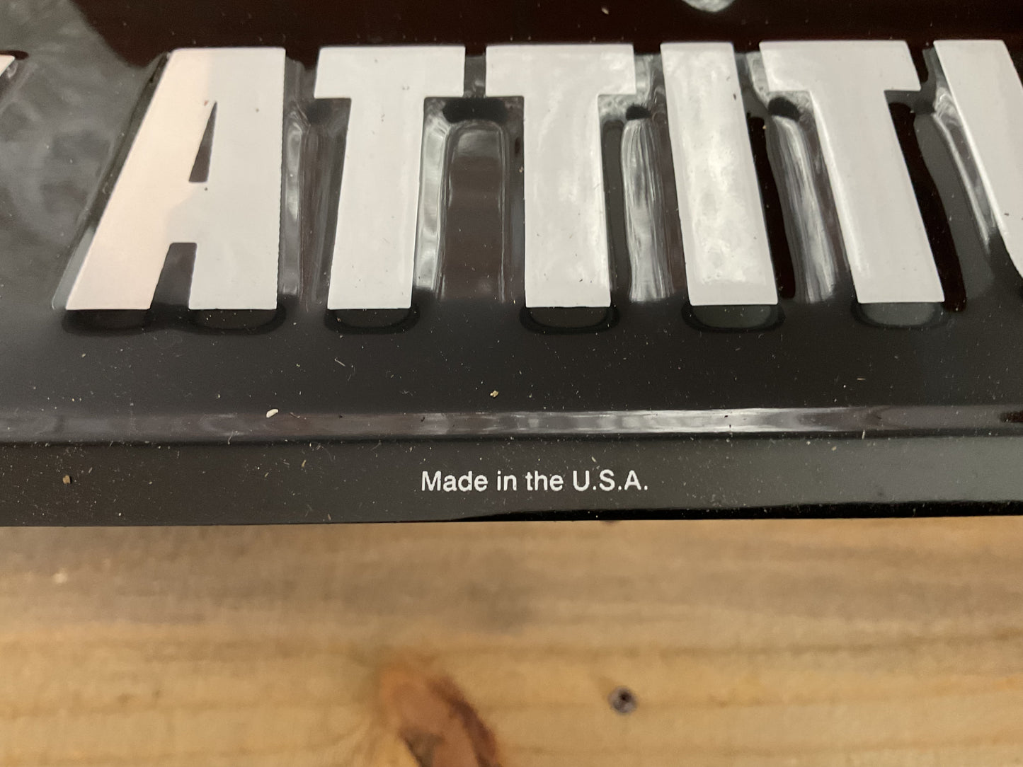 Snarky "I love my Attitude" License Plate. Made in the USA