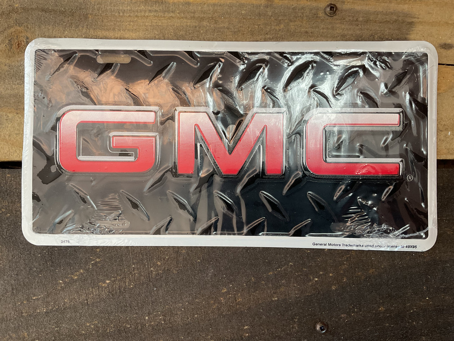 BOLD Licensed GMC License Plate Made in the U.S.A.