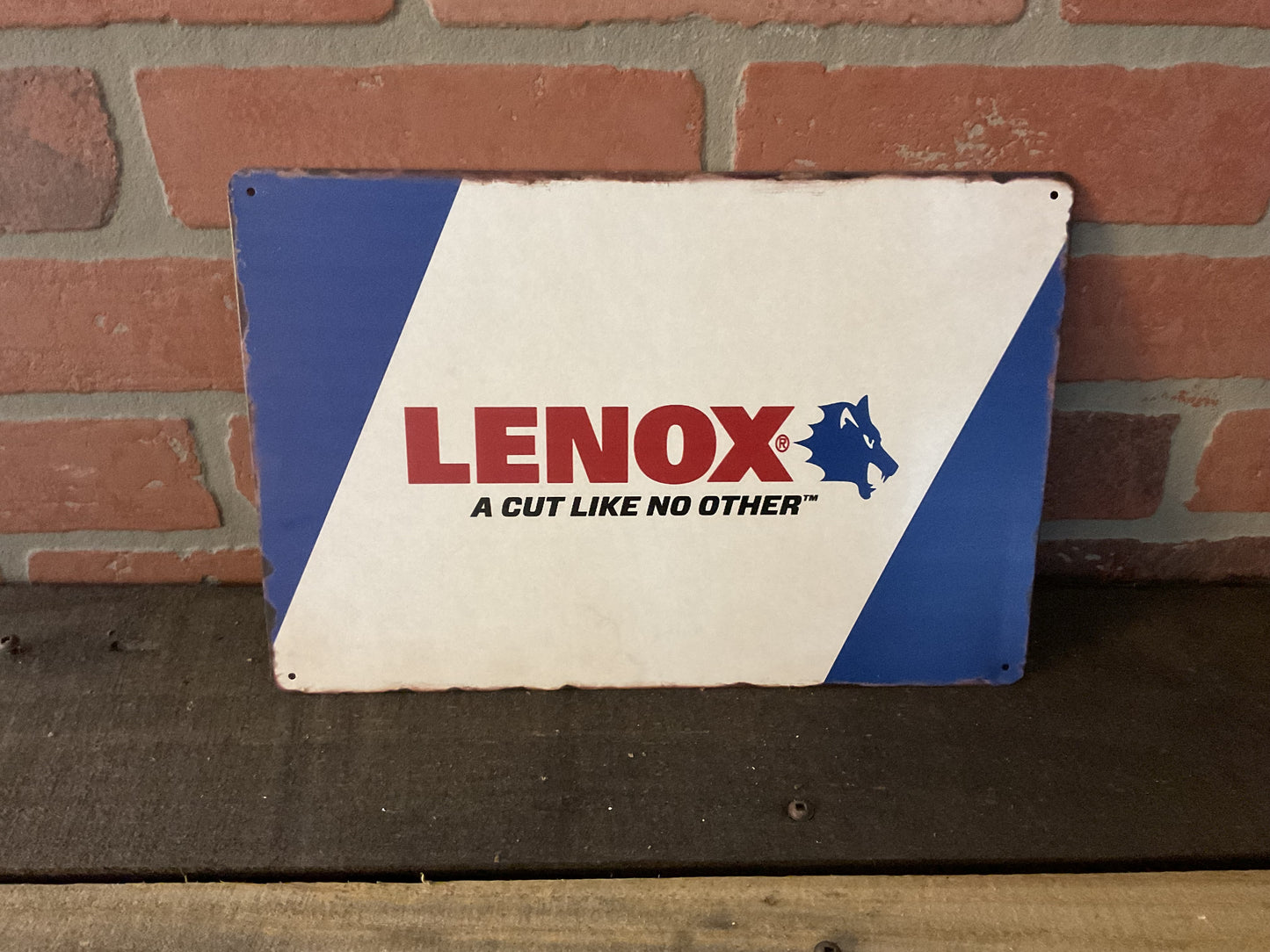 8"X12" Vintage Style Lenox Tools "A Cut Like No Other" Advertising Sign