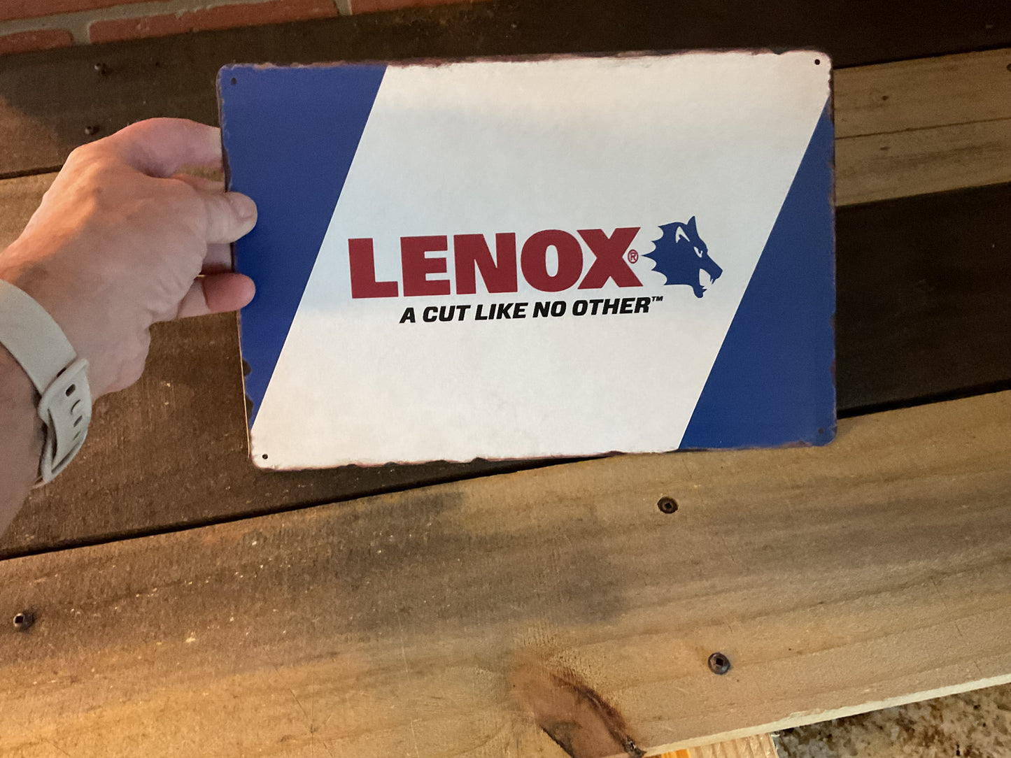 8"X12" Vintage Style Lenox Tools "A Cut Like No Other" Advertising Sign