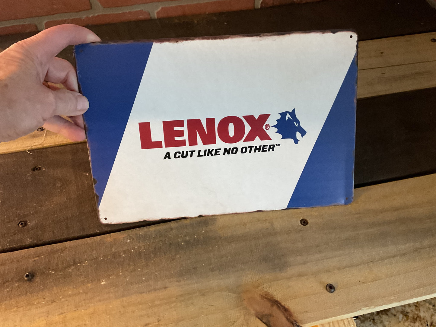 8"X12" Vintage Style Lenox Tools "A Cut Like No Other" Advertising Sign