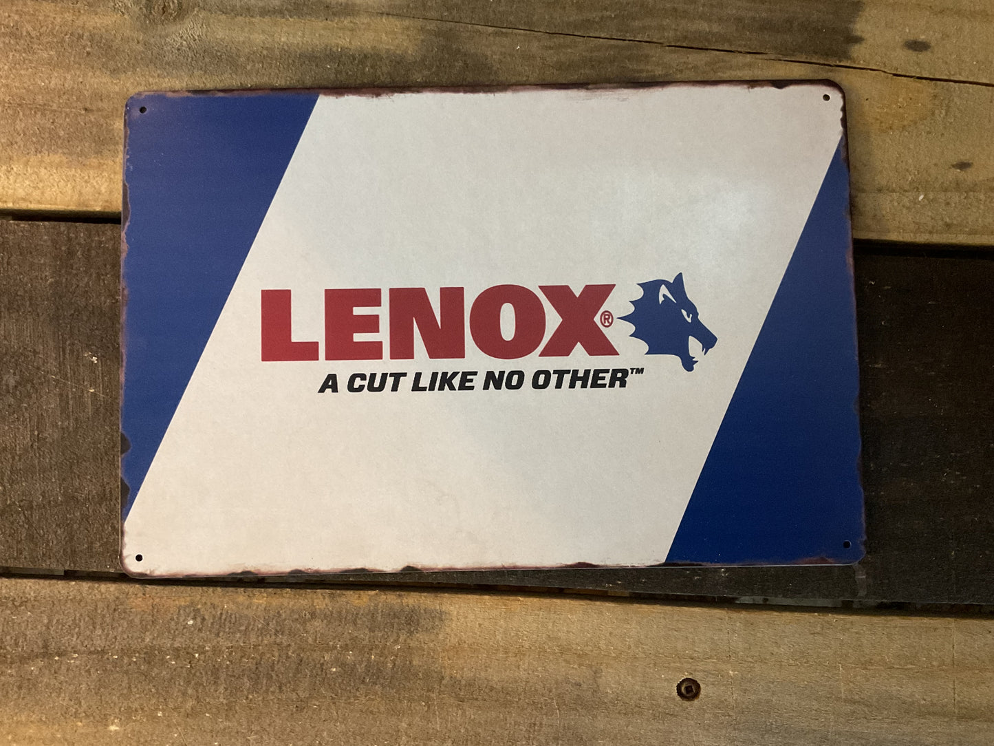 8"X12" Vintage Style Lenox Tools "A Cut Like No Other" Advertising Sign