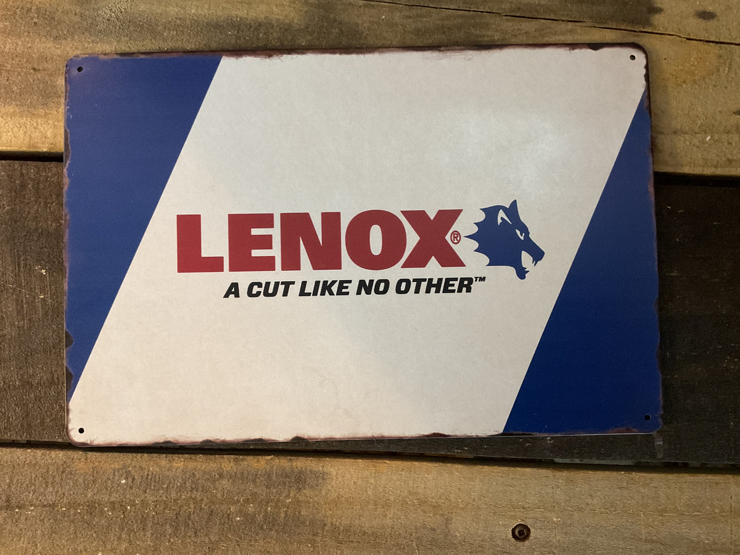 8"X12" Vintage Style Lenox Tools "A Cut Like No Other" Advertising Sign