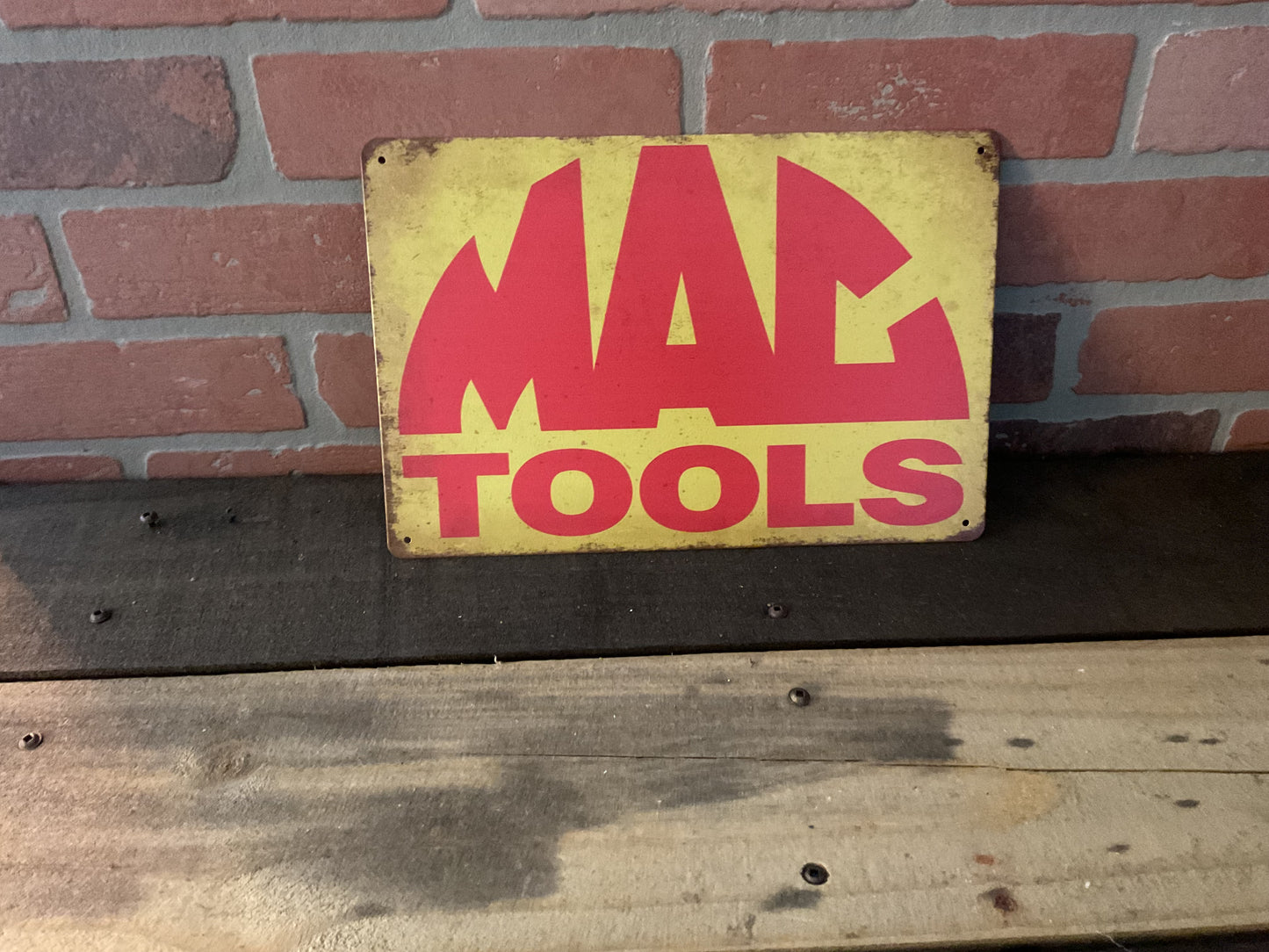 12"x8" Vintage Patina Style MAC Tools Advertising Sign