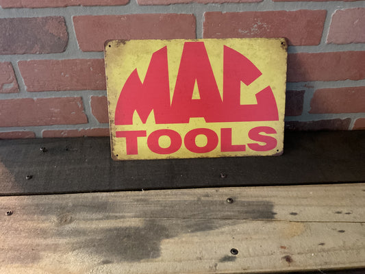 12"x8" Vintage Patina Style MAC Tools Advertising Sign