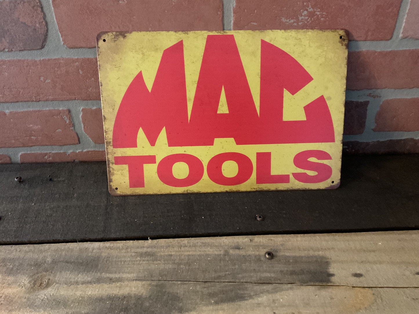 12"x8" Vintage Patina Style MAC Tools Advertising Sign