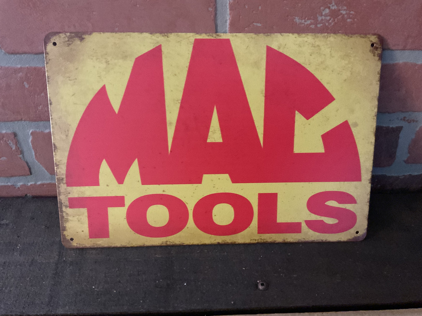 12"x8" Vintage Patina Style MAC Tools Advertising Sign