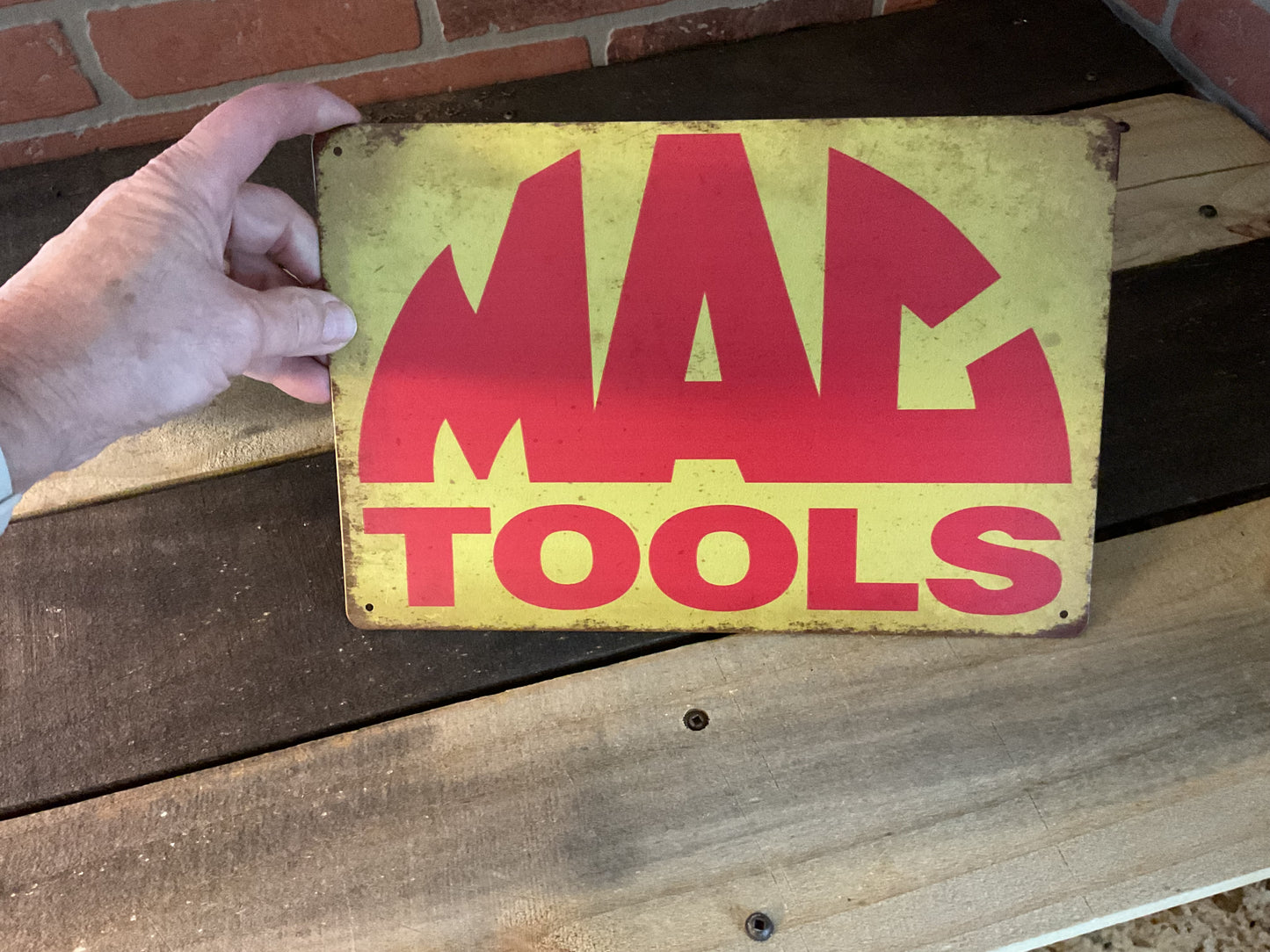 12"x8" Vintage Patina Style MAC Tools Advertising Sign