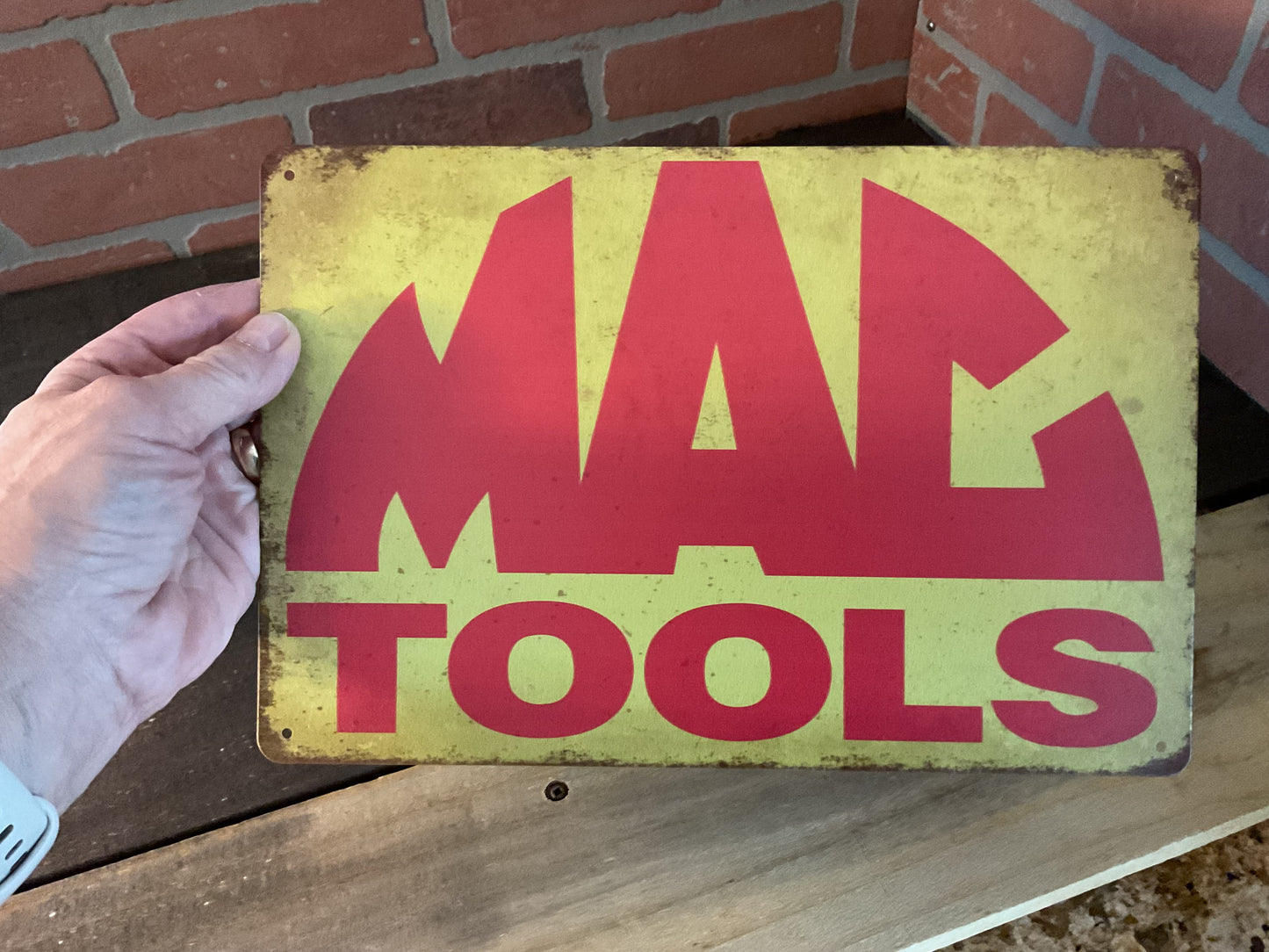 12"x8" Vintage Patina Style MAC Tools Advertising Sign
