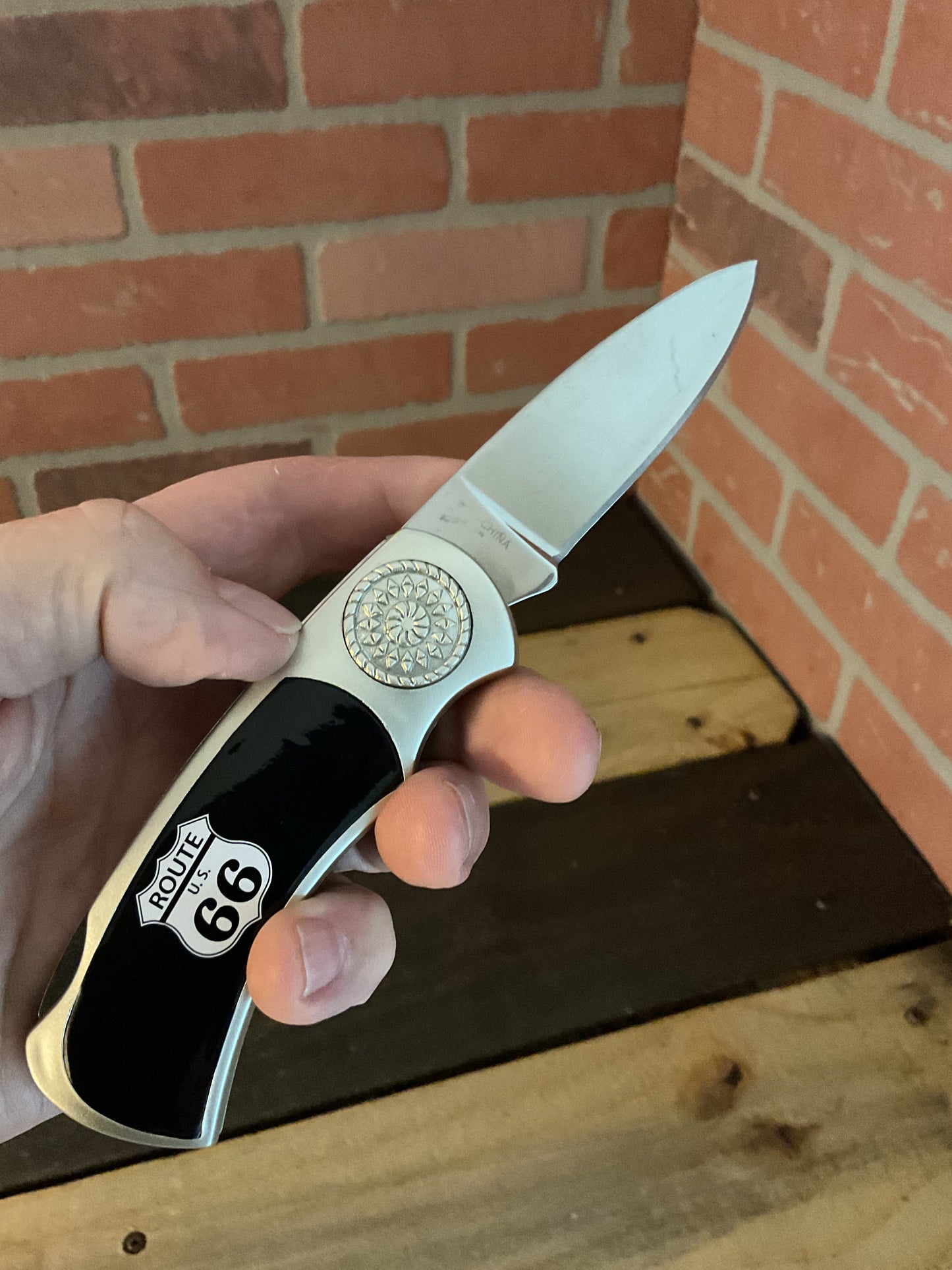 High Quality Black Rt 66 4" Locking Knife & Lighter Box Set Makes a Great Gift!