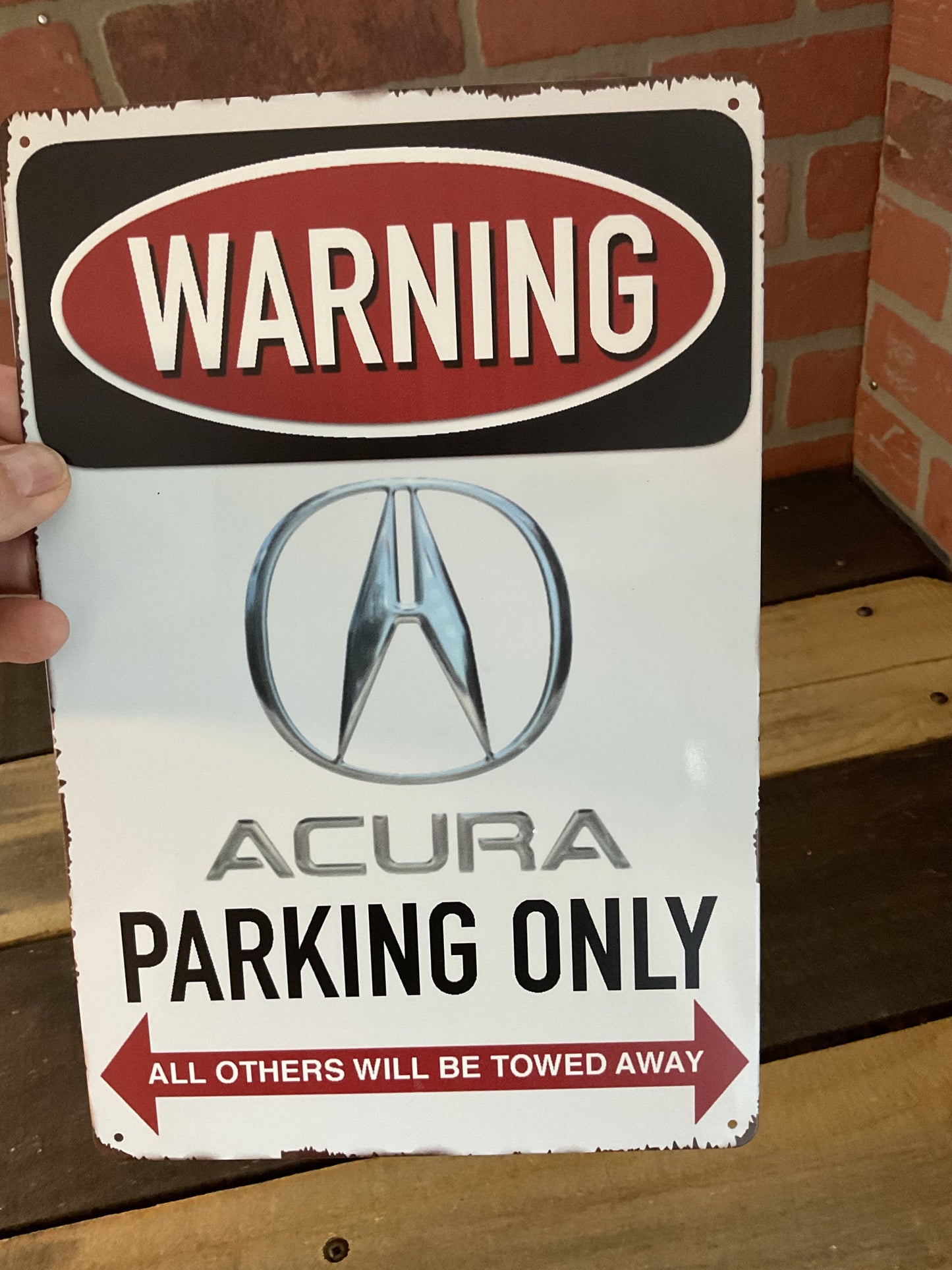8"x12" Vintage Patina Style WARNING "Land Rover Parking Only" Sign