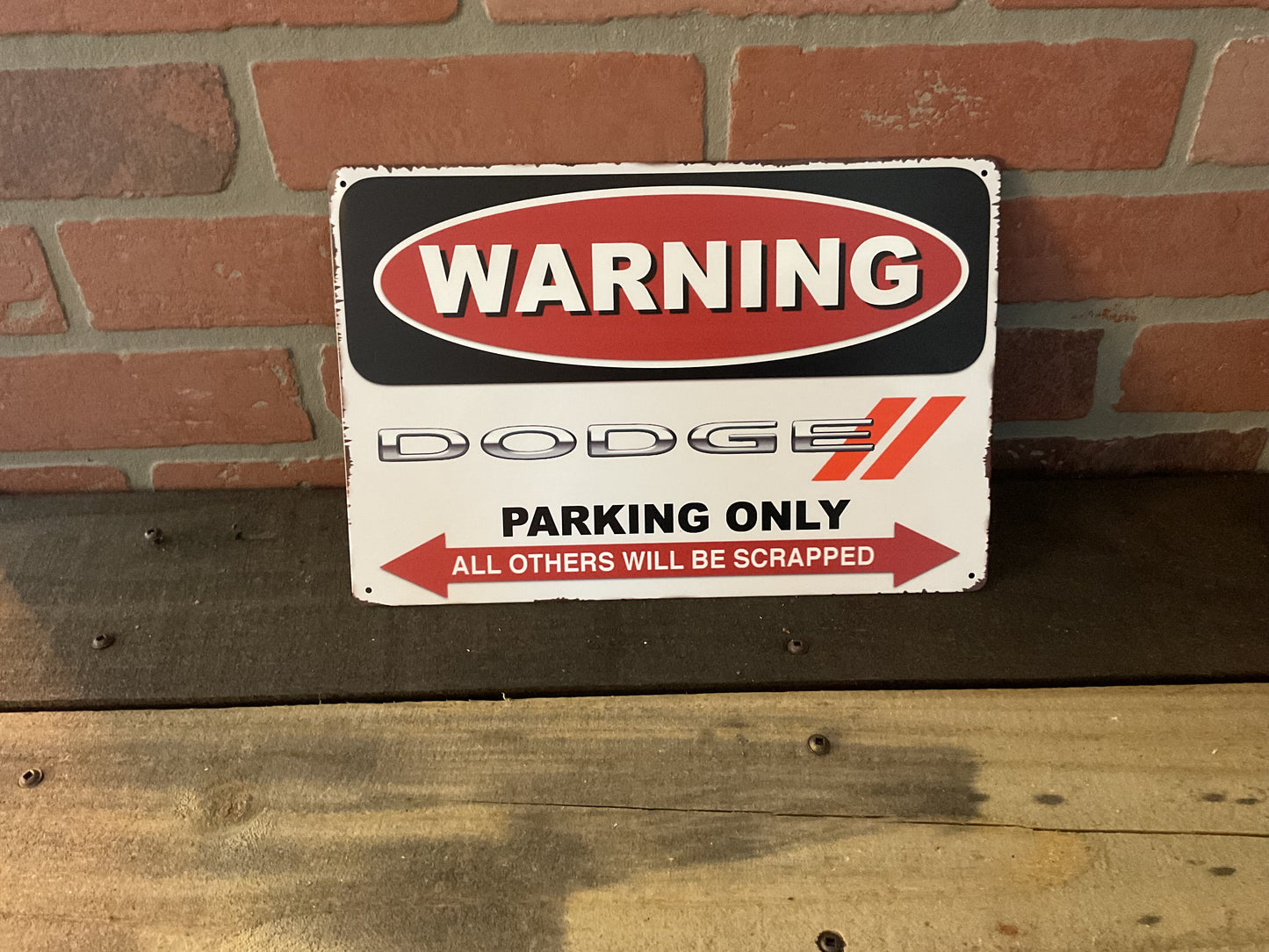 Vintage Patina Style 12"x8" DODGE Parking Only Sign
