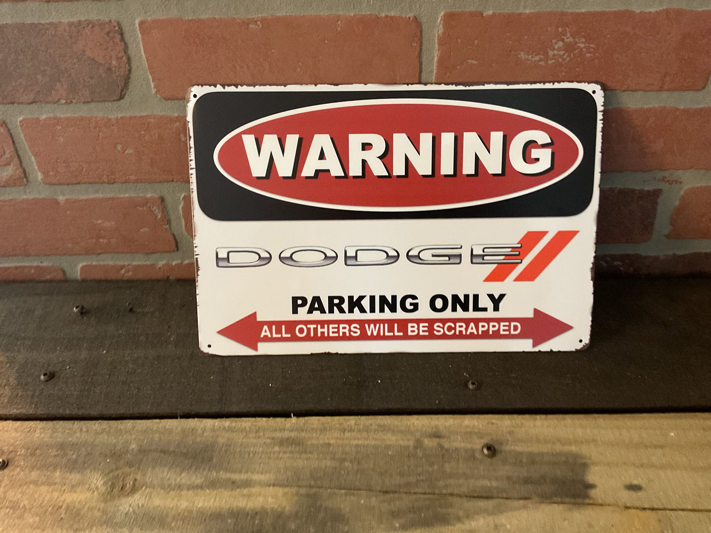 Vintage Patina Style 12"x8" DODGE Parking Only Sign