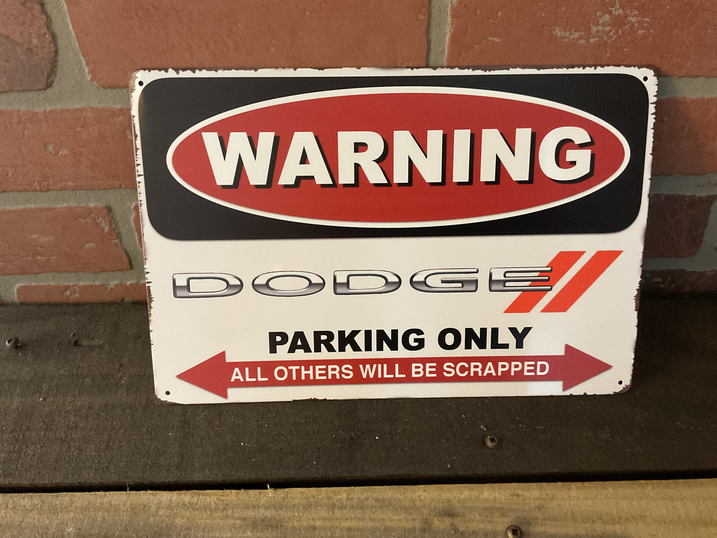 Vintage Patina Style 12"x8" DODGE Parking Only Sign