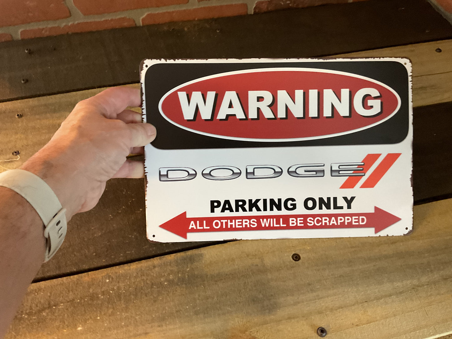 Vintage Patina Style 12"x8" DODGE Parking Only Sign