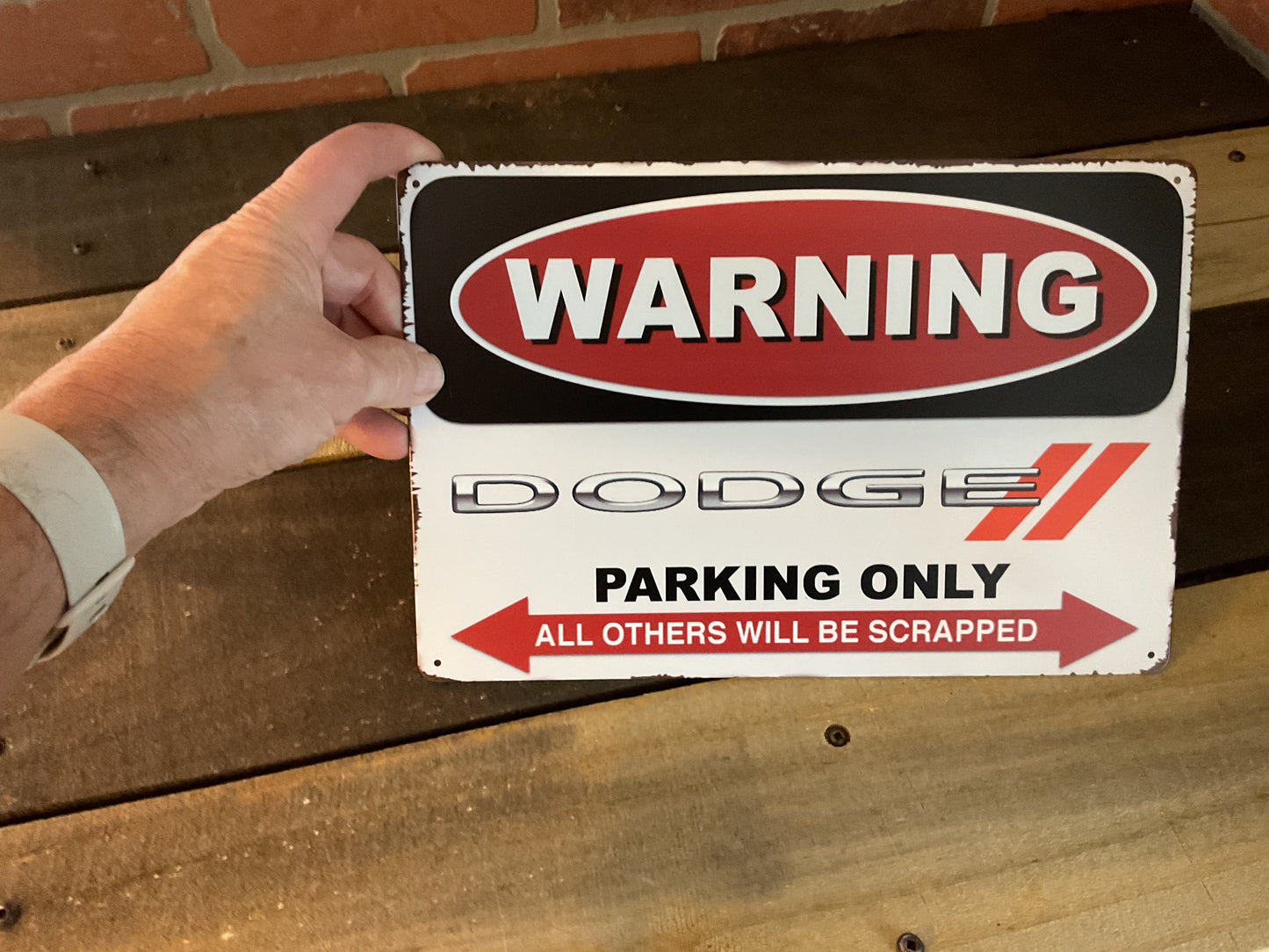 Vintage Patina Style 12"x8" DODGE Parking Only Sign
