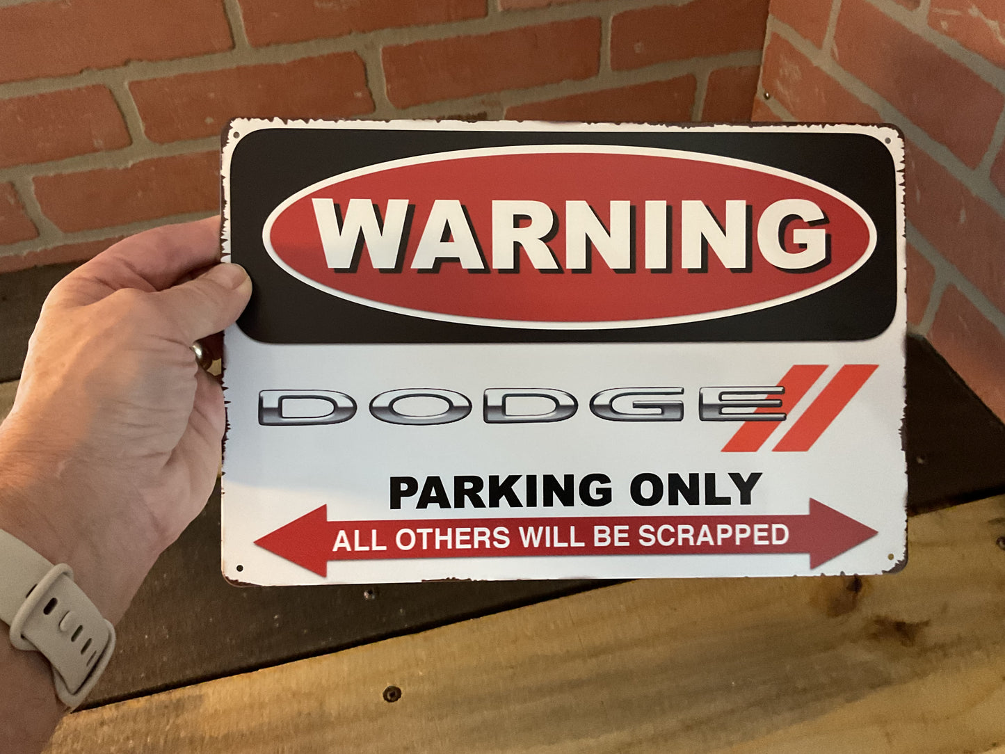 Vintage Patina Style 12"x8" DODGE Parking Only Sign