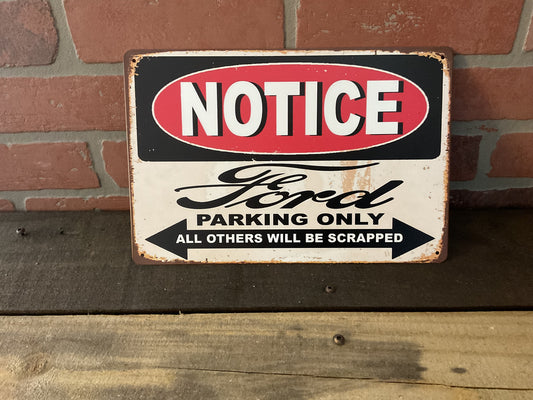 12"x8" Vintage Style "Ford Parking Only" Sign