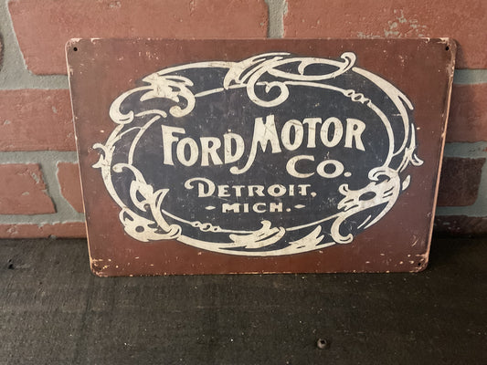 8"x12" Vintage Patina Style "Ford Motor Company" Sign