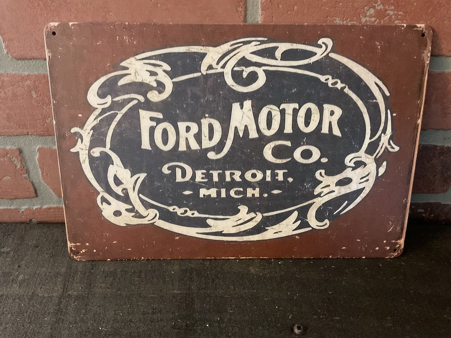 8"x12" Vintage Patina Style "Ford Motor Company" Sign
