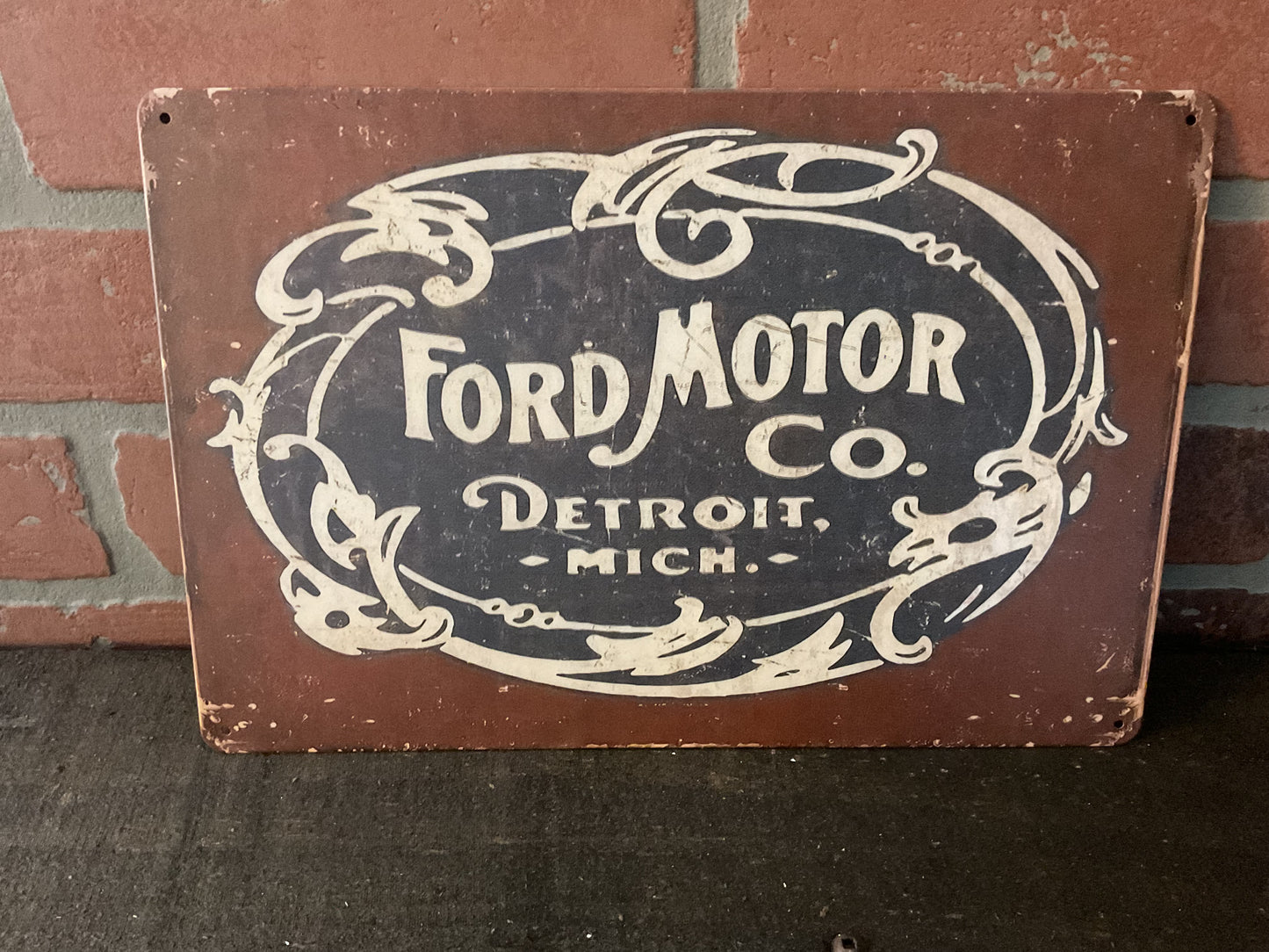 8"x12" Vintage Patina Style "Ford Motor Company" Sign