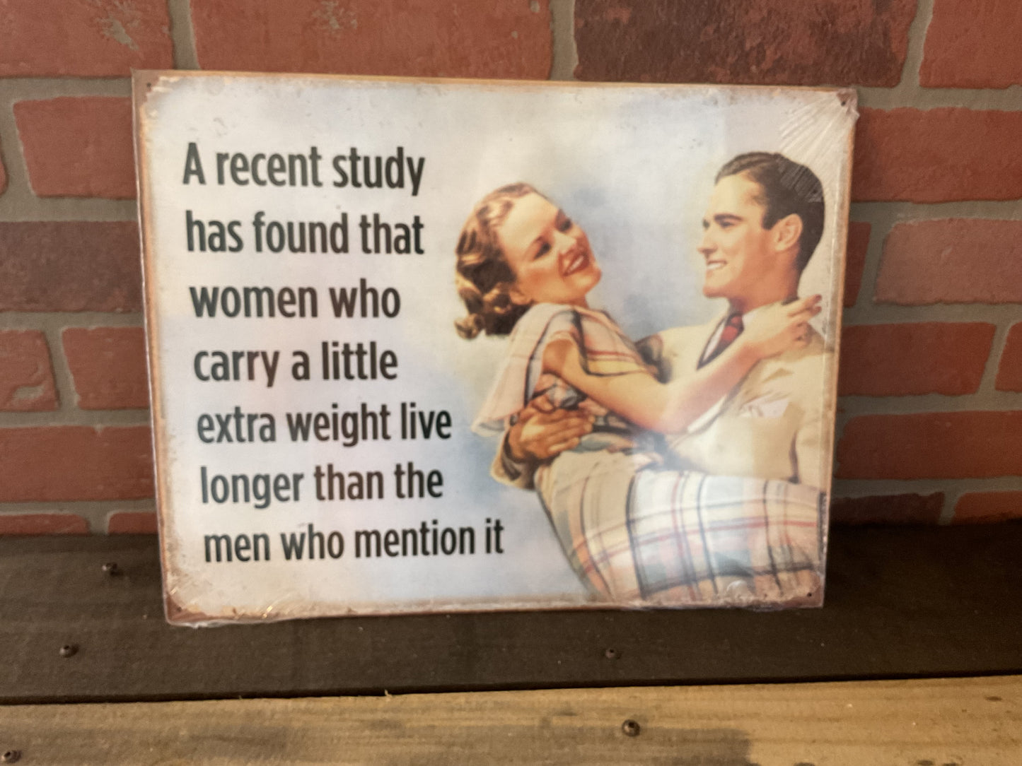 15.5 X12 Vintage Patina Style "Recent Studies Find that Women Who" She-Shed Sign