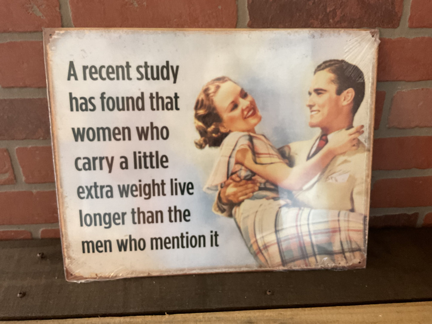 15.5 X12 Vintage Patina Style "Recent Studies Find that Women Who" She-Shed Sign