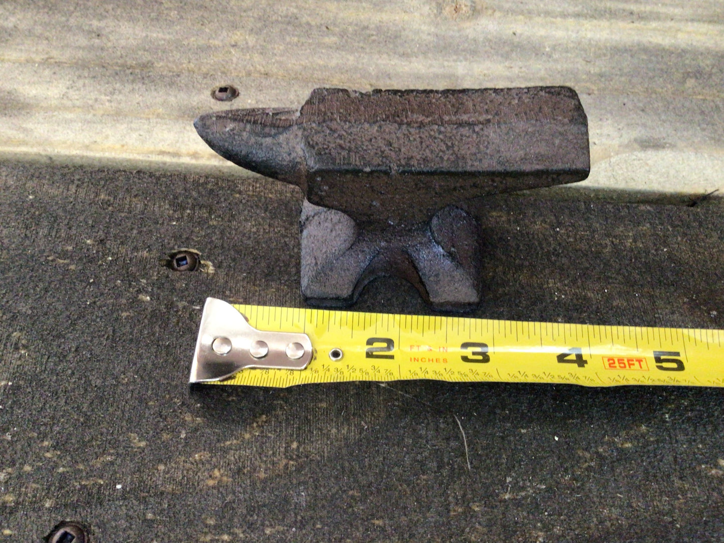 Antique Vintage Style 3.75” Cast Iron Anvil Paperweight More than 1 pound