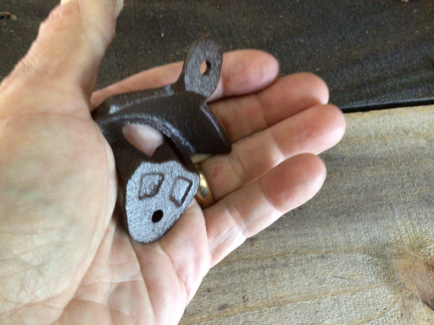 Rustic Cast Iron OPEN HERE Wall Mounted Bottle Opener Soda Western VINTAGE STYLE
