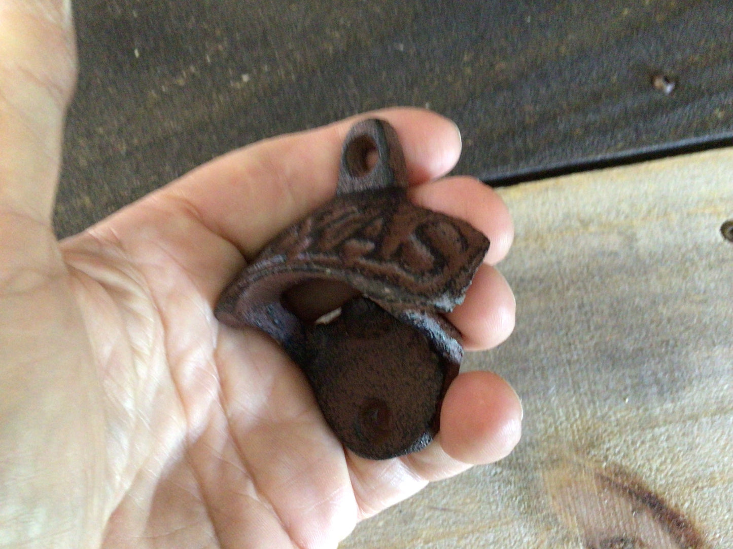 Cast Iron "Texas" Bottle Opener Rustic Wall Mount Lone Star State Man Cave Beer